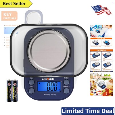 Weed Gram Scale - 300g/0.01g Limit, High Accuracy, Tare