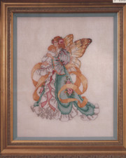 SCHEMA A PUNTO CROCE  FATA FARFALLA CON BIMBO CROSS STITCH FAIRY WITH CHILD