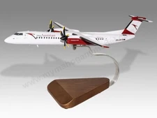 Bombardier Dash 8 Q400 Austrian Airlines Desk Wood Airplane Model Small 1/100