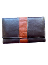 Tobacco Pouch Booklet Holder Wrap Around  Soft PU Lined Tobacco Section BROWN