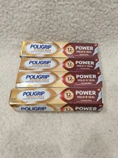 4x Poligrip Power Max Denture Adhesive Cream 2.2 oz. each Exp 2/2027 (4-pack)
