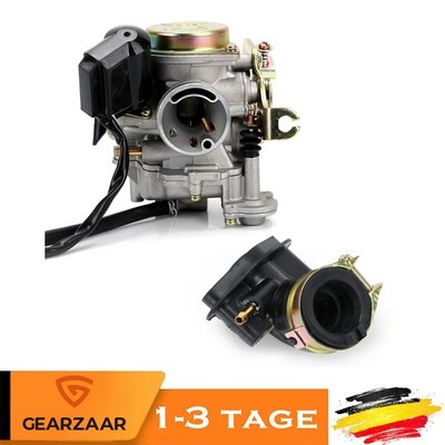 Vergaser Tuning komplett 19 mm Passend für 50ccm Roller 4T AC Gare mit E-Choke