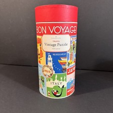 Cavallini  Co. Vintage-Travel Puzzle 1000 Pieces complete.