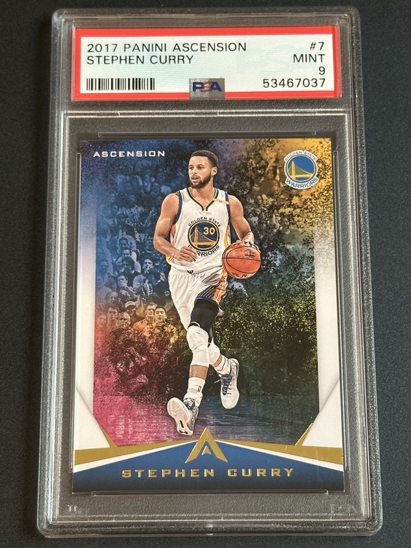 2017 Panini Ascension Stephen Curry Card #7 PSA 9 Warriors!