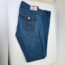 True Religion Jeans Women's Size 30x34 Made in USA Flap Pocket Denim