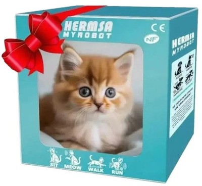 Interactive Walking Meowing Cat Toy, Electronic Plush Kitty with Sound for Kids