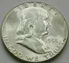 US 1953 Franklin Half Dollar  **