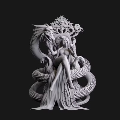 Pirate Empress 1/35 Scale Resin Figure Model Kit Unassembled Unpainted 3D toy