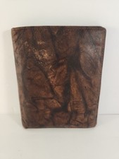 Vintage Rolfs Classic Marbled Brown Genuine Leather Men's Bifold Wallet READ