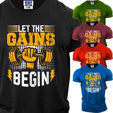 Men's Gym Workout Sport's Fitness Body Builder Short Sleeve T-Shirt USA Gift Tee