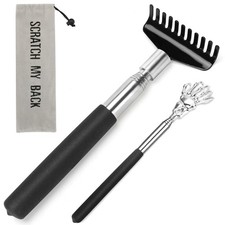 Oversized Back Scratcher Gift Set, 2 Pack, Portable Extendable Stainless Stee...