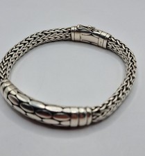 John Hardy Style Woven Sterling Silver Braclet