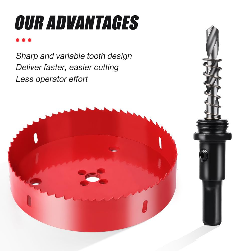 2.5 Inch Hole Saw with Arbor for Metal Wood Plastic, 2-1/2 in Bimetal Hole Cutte