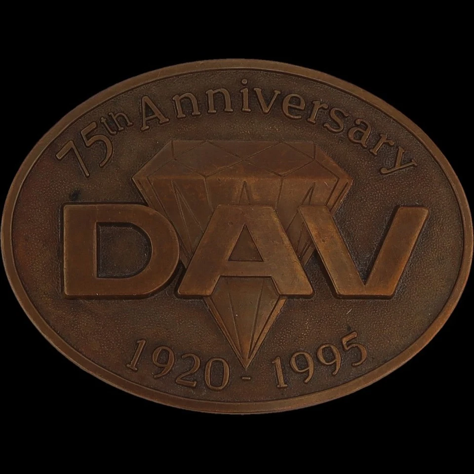 Bronze 75th Anniversary Dav Disabled American Veterans 90s Vintage Belt Buckle - Image 3 of 4