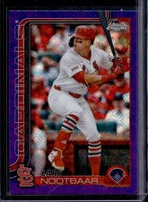 2025 Topps Chrome LogoFractor Lars Nootbaar Purple Refractor #/250 Cardinals