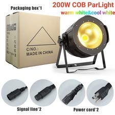 200W COB LED Par Light DMX Stage DJ Audience Blinder Light Warm Cool White Show