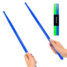 5A Nylon Drumsticks for Kids Adults: Light Durable Drum Sticks Blue and Green