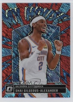 2024 Donruss Optic My House Red Shimmer Prizm 16/75 Shai Gilgeous-Alexander 0u3v