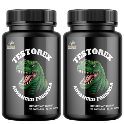 Testorex- Bodybuilding & Men's Health Support- 2 Bottles- 180 Capsules