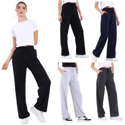 COMEOR Damen Lange Jogginghose-Capri 3/4 Sweatpants – Bequeme Jogginghose