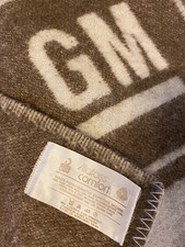 Vtg Rare Gm General Motors Corp Quality Service Parts Wool Blanket Throw 59x37 Vtg Rare Gm General Motors Corp Quality Service Parts Wool Blanket Throw 59x37