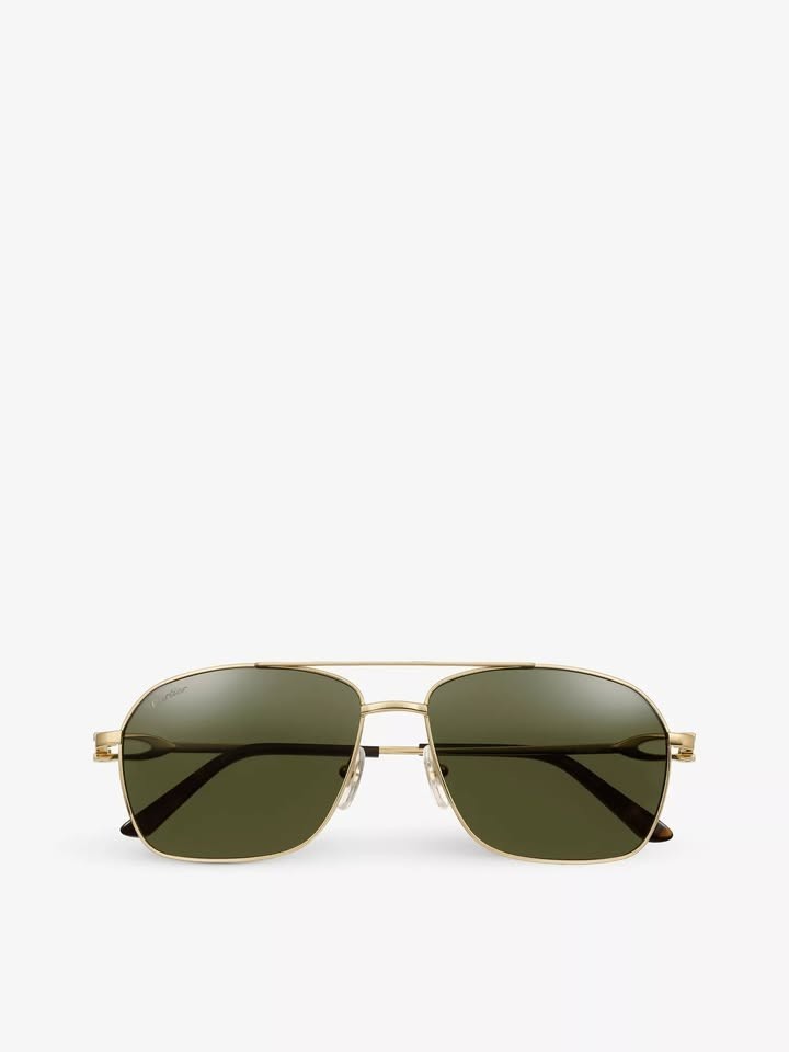 CRESW00571 Décor C de CARTIER acetate metal aviator sunglasses - box w. papers