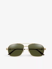 CRESW00571 D cor C de CARTIER acetate metal aviator sunglasses - box w. papers