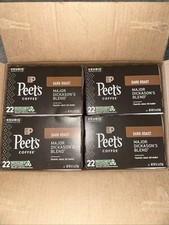  4 22 count Boxes Peet's Coffee Major Dickason's Blend Dark Roast 88 K-Cup Pods