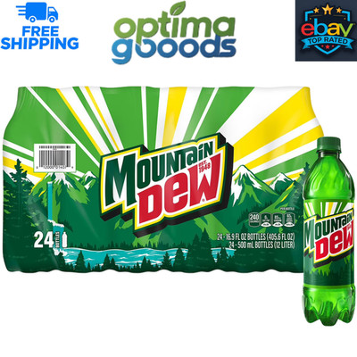 Mountain Dew Soda, 16.9 fl. oz. Bottles, 24 Pack - Original Citrus