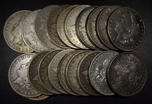 1879-1901 P,O,S, Roll of 20 Morgan Silver Dollars "F-XF"