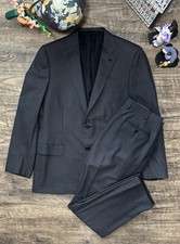 Brioni Suit 50R Brunico Super 180 Cotton 100 Dark Grey