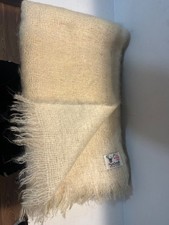 Vintage Yarrowvale Scottish Mohair Off White Cream Colored Scarf