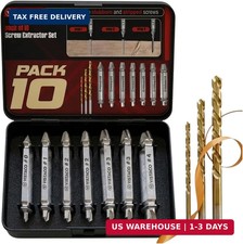 10 Pcs Screw Extractor Set Easy Out Set For Stripped Screws Broken Bolts And Sc 10 Pcs Screw Extractor Set Easy Out Set For Stripped Screws Broken Bolts And Sc