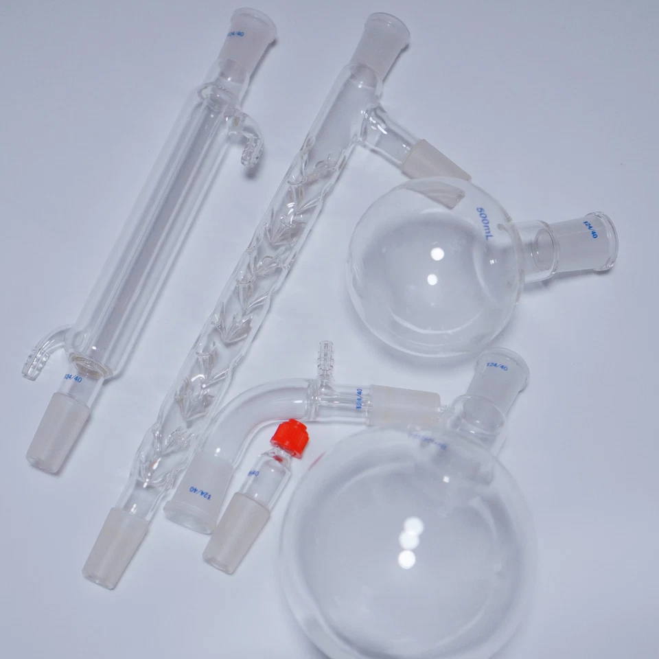 Lab Glass distillation kit & apparatus lab glassware supplier 24/40 joints - Image 3 of 4
