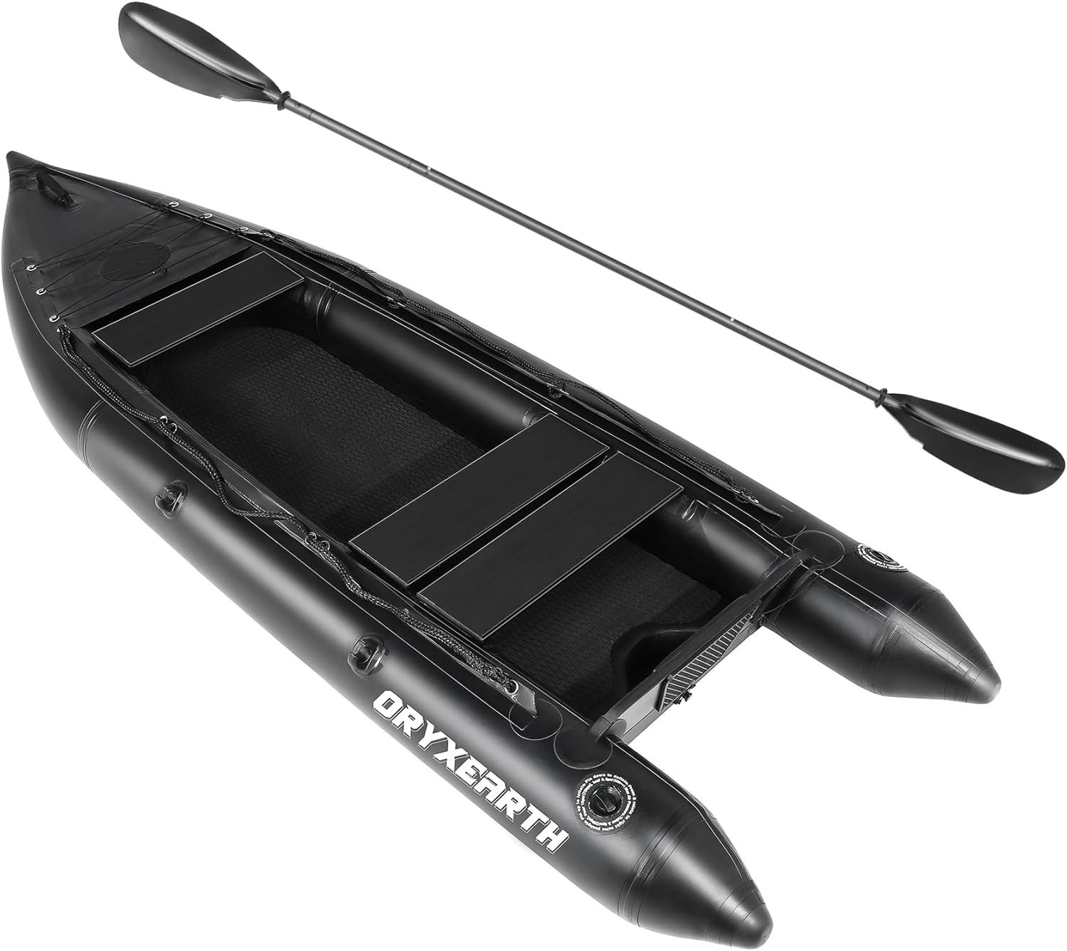 Oryxearth 10.8ft Inflatable Dinghy Fishing Pontoon Skiff Boat for Adults