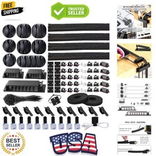 Eco-Friendly Cable Management Kit: 192 PCS with Easy-Install Accessories