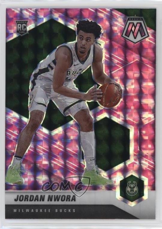 2020-21 Panini Mosaic Pink Camo Prizm Jordan Nwora #219 Rookie RC 1md