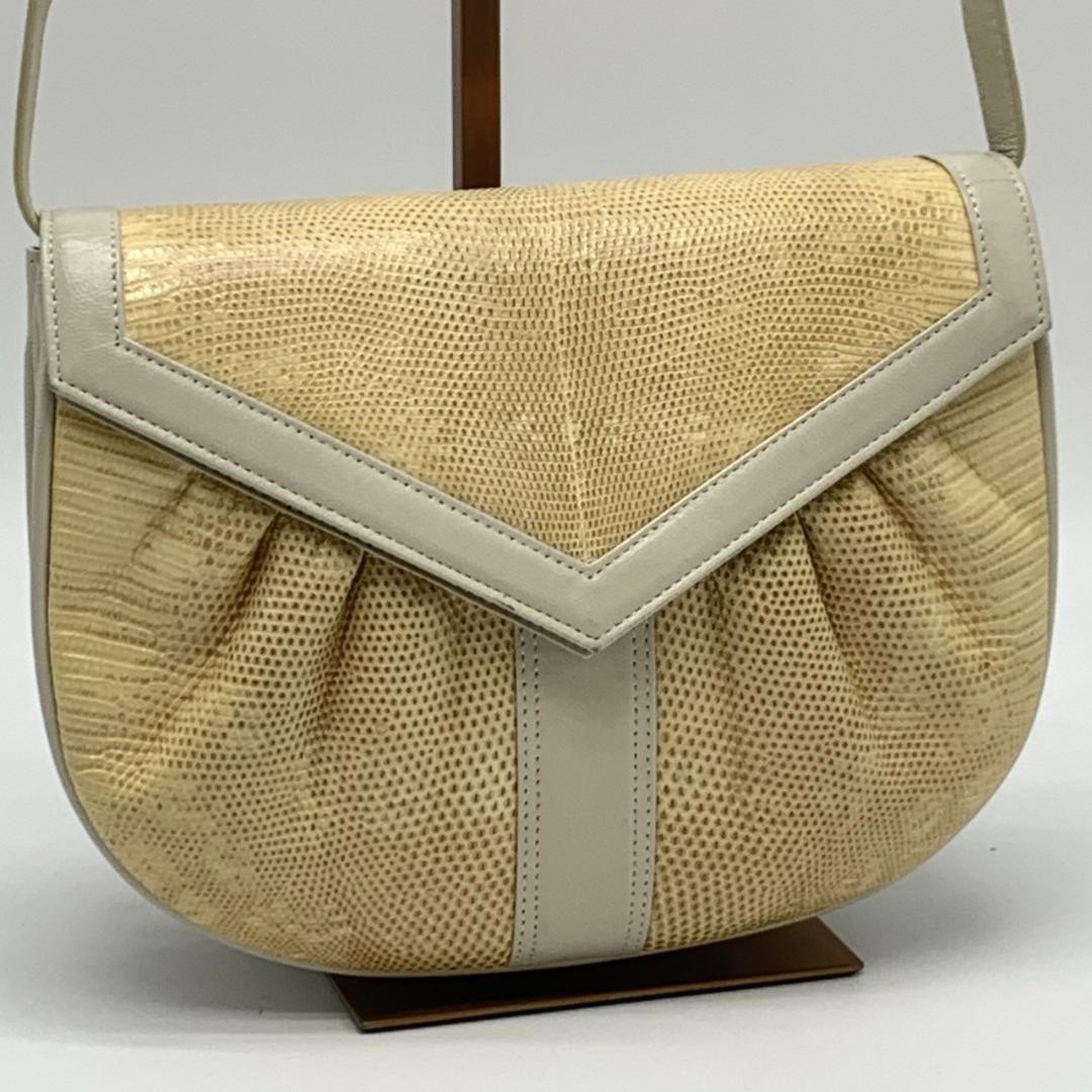 Borsa a tracolla Yves Saint Laurent in pelle di lucertola pochette 2WAY