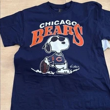 Vintage Snoopy Chicago Bears Football NFL Navy Color Unisex T shirt WA3951