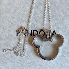 Pandora S925 ALE - Disney Mickey Mouse Floating Locket Necklace **Please Read**