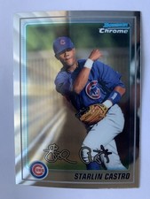 2010 Bowman Chrome Starlin Castro Rookie BCP100 Chicago Cubs Baseball Card. rookie card picture