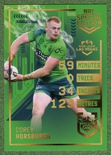2025 NRL RIVALRY LAS VEGAS ROUND CARD -[CANBERRA RAIDERS]- LV01 Corey HORSBURGH
