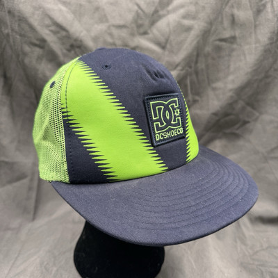 DC SHOES SKATE CO. GREEN & BLUE TRUCKER HAT SNAPBACK HAT CAP SKATER PUNK Y2K