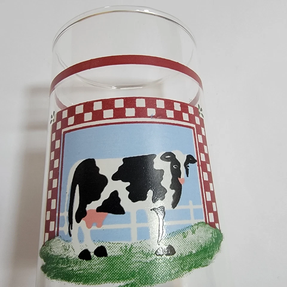 8 Century Fannie's Farm 16 Oz Tumbler Glasses Set Cow Country Kitchen Lot  - Image 3 of 4