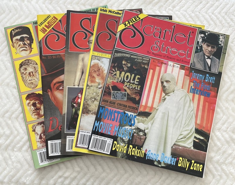 Scarlet Street Magazine #22, 23, 25, 32, 34 - 5 Outstanding Issues!!