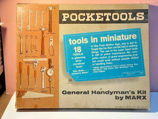 2288.2  Vintage Marx 1960s POCKETOOLS General Handyman's 18 pc TOOLS IN BOX NOS