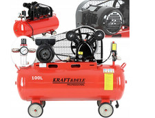 Compresseur D'Huile 100L 230V 3,8CV 480 L/Min 2-Cylindres KD1472 Avec