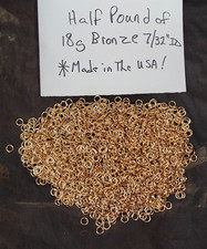1/2 Pound 18g Bronze jump rings w/ a 7/32โ ID, Made in the USA!