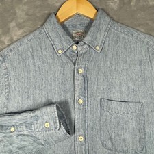 Faherty Brand Blue Chambray Button Down Shirt...