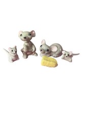 5 Piece Set Vintage Hagen Renaker Early Retired Mice Cheese Slice Mouse Family